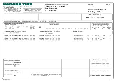 Inspection Certificate 3.1